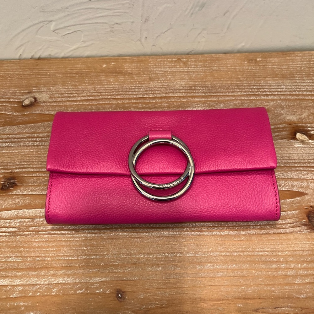 Vince Camuto Livy Leather Wallet with Silver Ring
